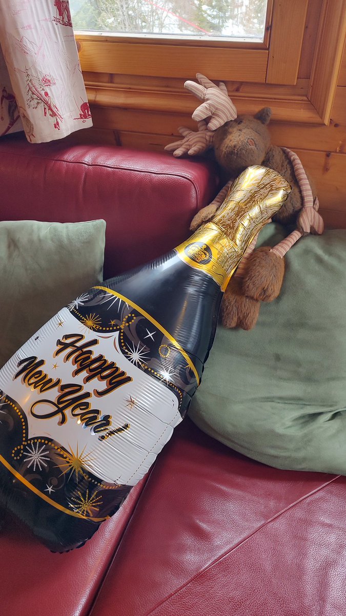 Oh dear, The chalet Pandora mascot has already been at the champagne 😆