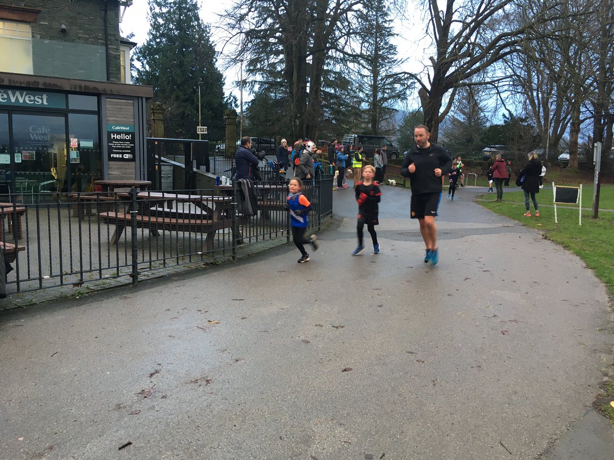 59 runners saw out the year on a dryish day in Keswick. Oscar finished first in his 100th junior parkrun, for which he was awarded a wristband. There were 24 girls and 32 boys running today. #loveparkrun #parkrunfamily #juniorparkrun