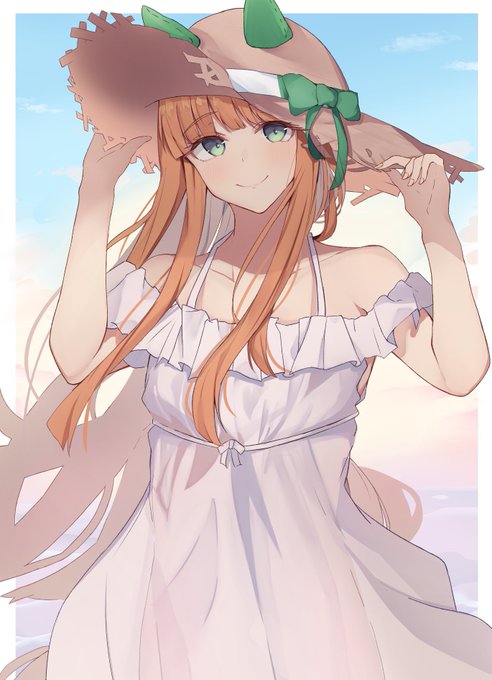 「dress straw hat」 illustration images(Latest)｜2pages