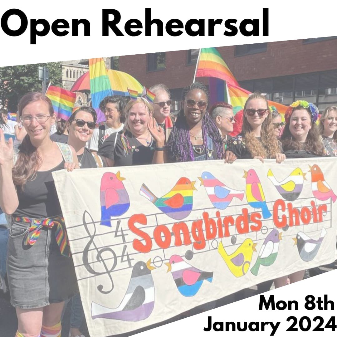 Thinking of joining us in the new year? Come to our open rehearsal Monday 8th January at City URC! We rehearse from 7.30-9.00pm. If you are interested or have any questions message us or email songbirds@post.com