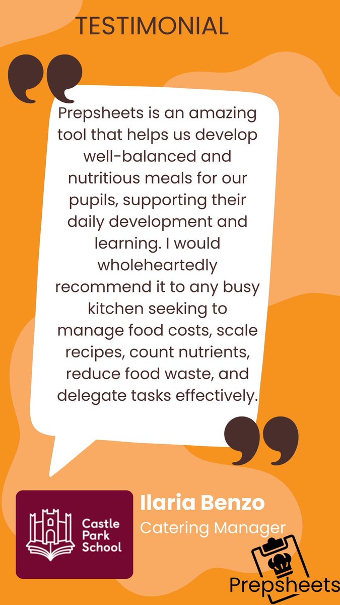Ending 2023 on a positive note, Ilaria from Castlepark Primary School shares how Prepsheets helps her plan nutritious meals for growing and active children while managing costs. #KitchenTech #RecipeCostings #Purchasing #KitchenSustainability