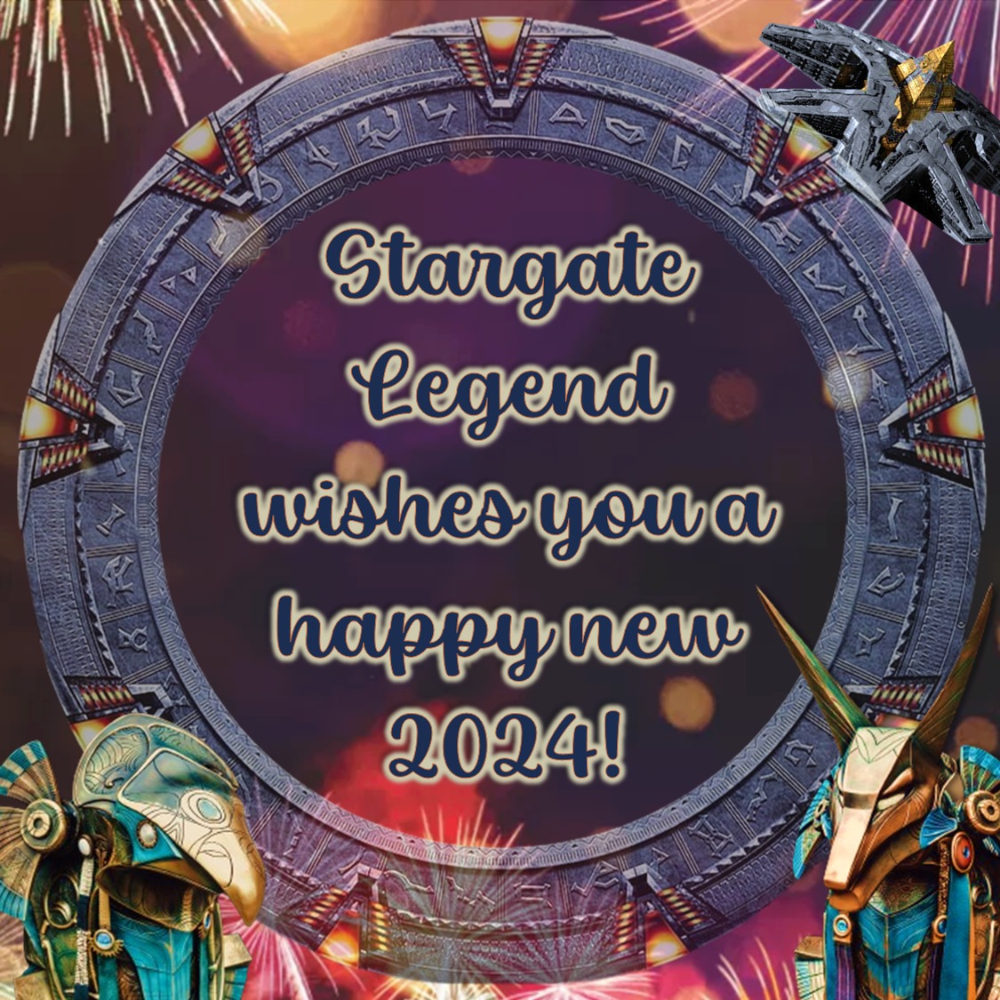 Best wishes for the incoming New Year from #stargatelegend 🥳🥳🥳
#stargate #SG1 #SGA #SGU <a href="/JoeFlanigan/">Joe Flanigan</a>
<a href="/BaronDestructo/">Joseph Mallozzi 🏴‍☠️</a> <a href="/bradtravelers/">Brad Wright 🇨🇦</a> <a href="/amandatapping/">Amanda Tapping</a> <a href="/actualApophis/">Peter Williams</a> <a href="/SuanneBraun/">Suanne Braun</a> <a href="/JSamuda/">Jacqueline Samuda</a> <a href="/TheGaryJones/">Gary Jones</a> <a href="/tmamendola/">tony amendola</a> <a href="/imcorinnem45925/">imcorinnemec</a> <a href="/dhewlett/">David "Stargate Genius Leader" Hewlett</a> <a href="/rachel_luttrell/">Rachel Luttrell</a>