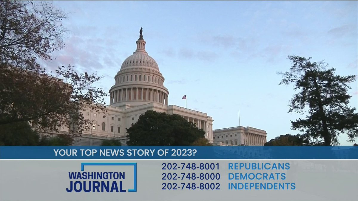 What is your top news story of 2023? Call in, text, or tweet with your response! Join here: tinyurl.com/y27tm95d