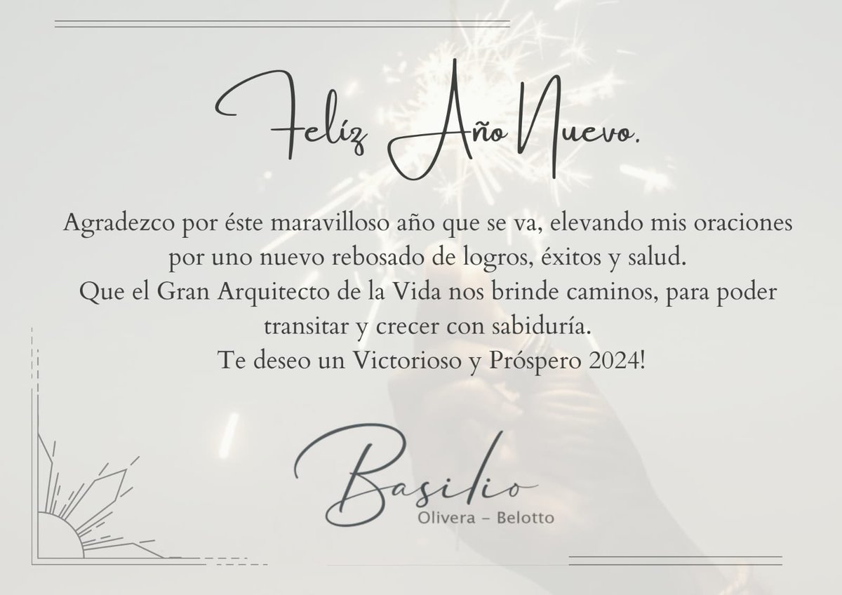 Gracias de corazón, a todos/as que me acompañaron en éste Maravilloso año que se va. Celebra la vida con el que está llegando, con alegría y optimismo, disfrutá de la forma que te encuentres, nuestro mayor logro es respirar y seguir luchando por nuestros sueños y anhelos.