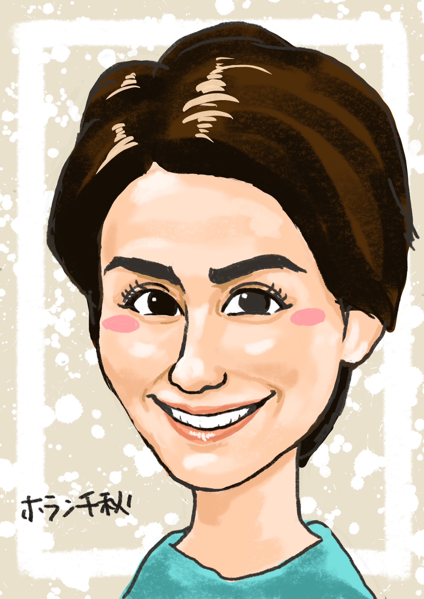 ライトニングボルト似顔絵 似顔絵師 ヨギ 2.0 | 太田忍選手を描きました レスリングの早い