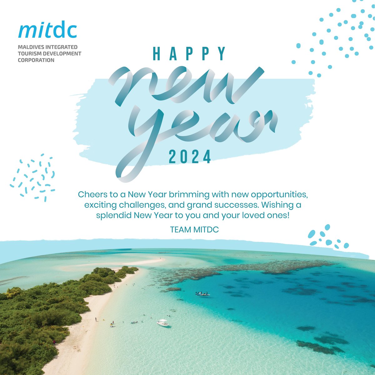Wishing a prosperous New Year!

As we step into 2024, MITDC extends heartfelt wishes for success, growth, and joy. Grateful for the journey thus far, excited for the possibilities ahead. May this year bring innovation, collaboration, and achievements.

#mitdcmv #integratedtourism