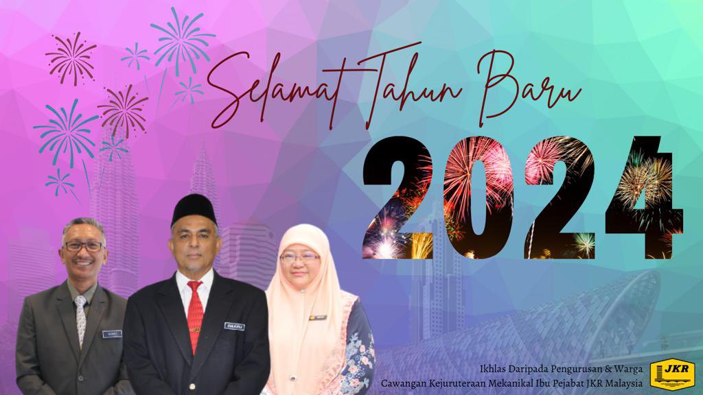Seluruh warga CKM IPJKR Malaysia mengucapkan Selamat Tahun Baru 2024. Semoga negara kita sentiasa dilindungi daripada segala bentuk bencana, dikurniakan kemakmuran serta dapat memberikan rahmat dan kebaikan buat kita semua.