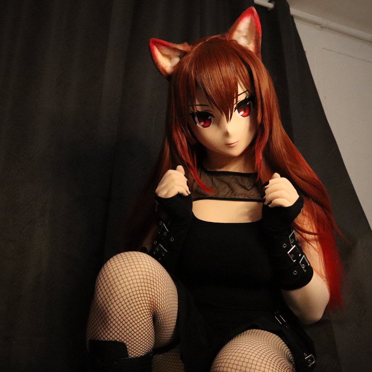 Happy New Year to all my little kitty cats ❤️! 
I hope everything goes well for you for this year 2024! 

Keep being lewd, it's important! The cat in heat is spying on you 😽🫶

#kigurumi #animegao #NewYear2024