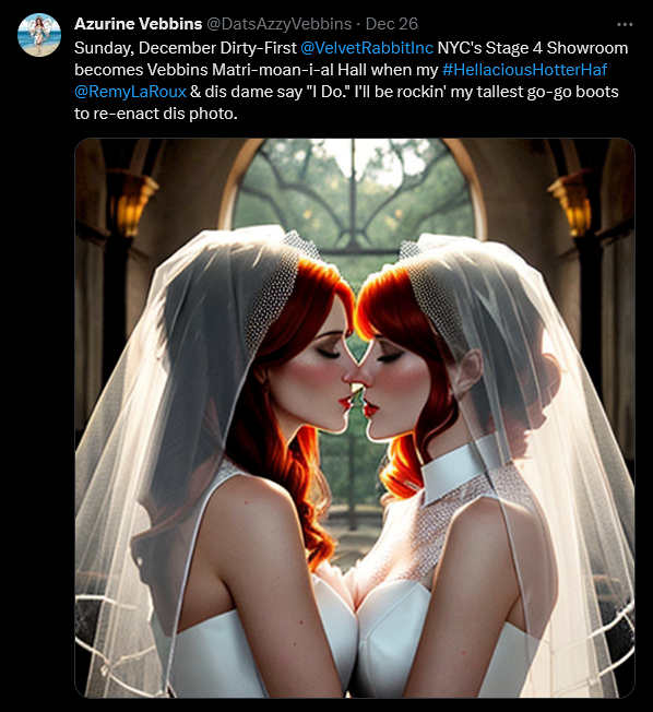 🎉Wedding fever continues at #VelvetRabbitInc as Stage 4 transforms into the backdrop for <a href="/AphriyaAdlerAW/">Aphriya Adler (Parody)</a> and <a href="/RemyLaRoux/">ʀɛʍʏ</a>'s "I do, too"  moment!🌟✨Let the love story unfold on this magical stage. Don't forget to witness Wedding Number 2! 💖🎭 #AphriyaAndRemySayIDo 🐰💒