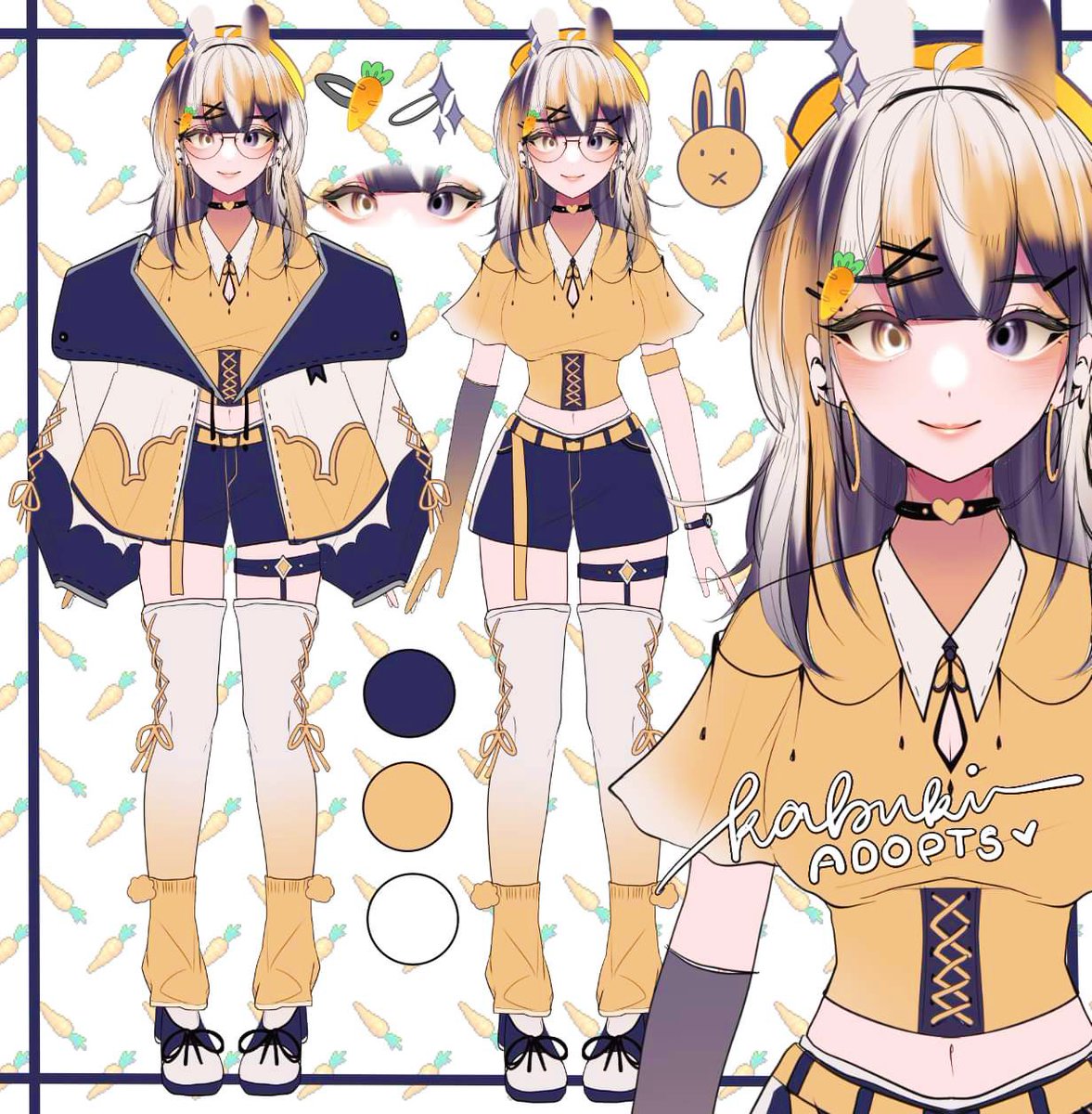 💙MODEL DESIGN ADOPT 💛
• Hello! I'm selling a Bunny Model Design ! 🐰🤍

📌 Commercial righs included ! 
📌 Payment method:  Paypal / GCash
📌 Price: 70 USD / PHP 3,700

Art &amp; Design by yours truly, Kabuki! Kindly message privately if interested. Thank you! Happy holidays! 🎉