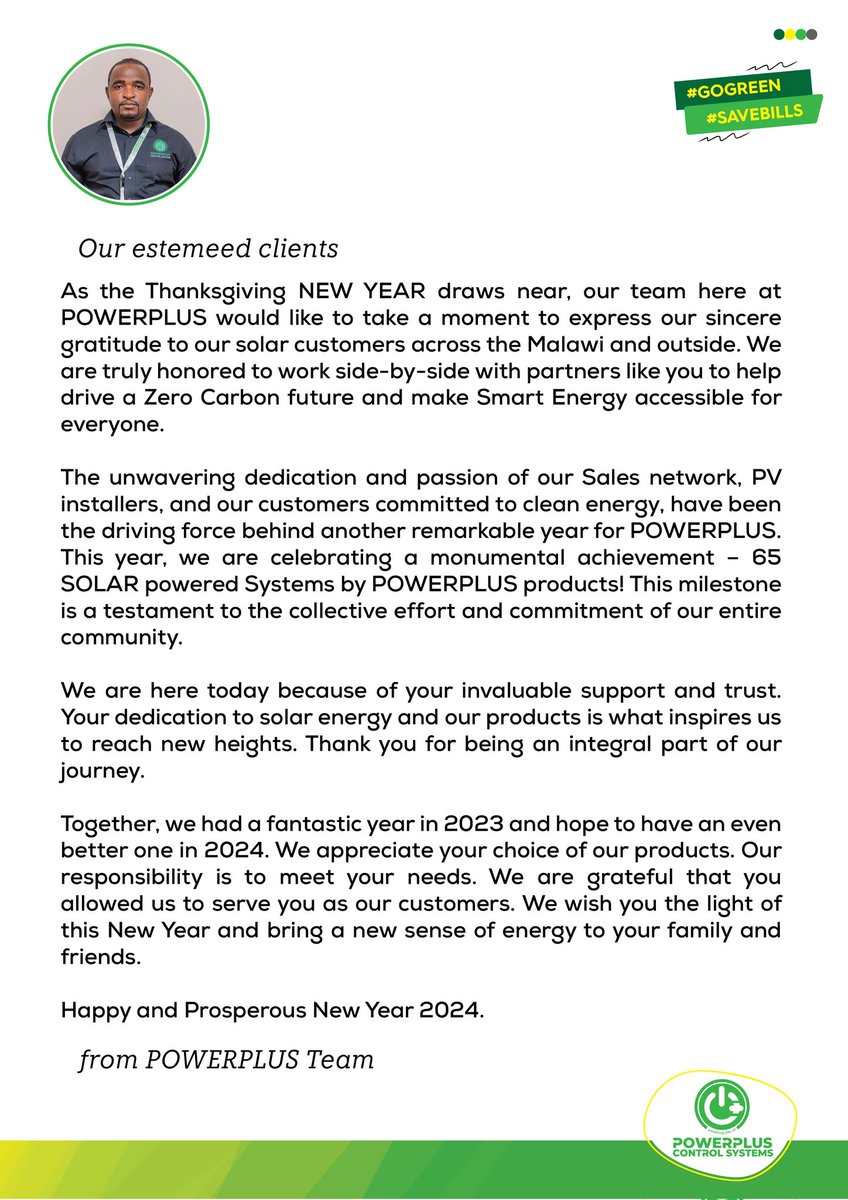 Powerplus4Solar's tweet image. To all our esteemed customers.
