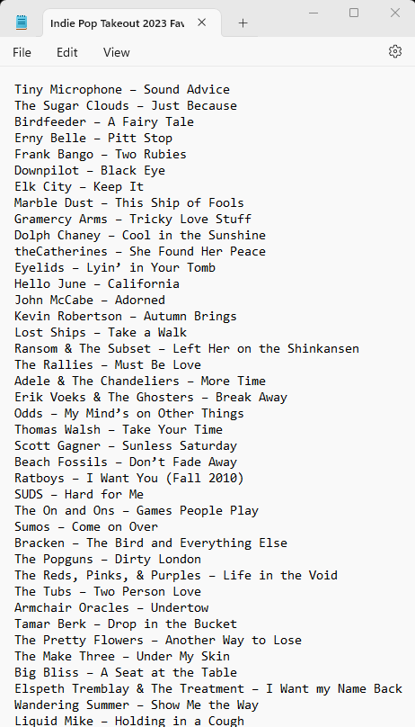 IPTO's Faves of 2023 on @nwrbroadcast @beachfossils @Ratboysband @sudsband @sumosmusic @ThePopguns @GlennDonaldson @_the_tubs_ @TamarBerk @PrettyFlowersLA @TheMakeThree @bigblissband @TremblayElspeth @GeddyLaurance @liquidmikeband @ShamelessPR_ @MarkMulcahyHQ @kevinsalem