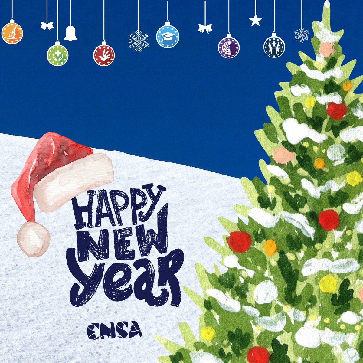 Dear EMSA members! We wish you an amazing year full of love, happiness and peace! 🎄💙 #2024