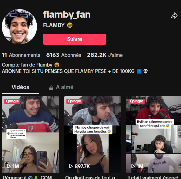 Coqtolito's tweet photo. Aujourd'hui un ytbr/streamer a tout intérêt que l'on reprend sont contenu sur tik tok même s'il fait un compte fan tant que derrière il n'arnaque pas en dm les followers. Il y a même des mecs qui payent leurs viewers pour créer des comptes sur eux pour post les clips de lui.

Je vous laisse juste check ici la différence phénoménal de stats apres que les gens ont spam le contenues des streamers

J'avoue que dans ma formation j'ai ete maladroit le but c'est pas de reprendre l'identite d'un mec juste pour essayer de le remplacer le seul objectifs c'est avoir les 10k + faire de l'argent on s'en blc c'est pour ca qu'on précise bien que c'est un compte FAN et non officiel et que certains arrivé à 10k change le compte en "clipsdemachin" car le but n'est pas d'usurpé l'identité de quelqu'un 

Le but c'est de faire donnant donnant moi je partage les meilleurs moments d'un live ou d'une vidéo et en echange une nouvelles communautés va te connaitres et potentiellement se transformer en viewers fidéles donc + de subs / op et opportunités

Bref je vous laisse juste check ici la puissance de tik tok sur 2/3 exemples et allez leur demander si ca les dérange, je pense qu'ils vont diront tout le contraire.

Moi le seul truc que j'ai a vous dire c'est que aujourd'hui des mecs ont su saisir l'opportunité tik tok et se gavent alors qu'ils sont etudiants ou meme taf  je peux vous dire qu'ils vont avoir un coup de pouce énorme dans leur vie "je vous laisse poster vos screens ceux qui sont dans ce cas" Et pareil pour les staremers certains on multiplié par 10 leur salaire je suis en quelques mois.

Pendant que vous pleurez sur twitter certains encaisse des dizaines de milliers d'euros et le pire c'est que les 2 parties sont content la majorité du temps