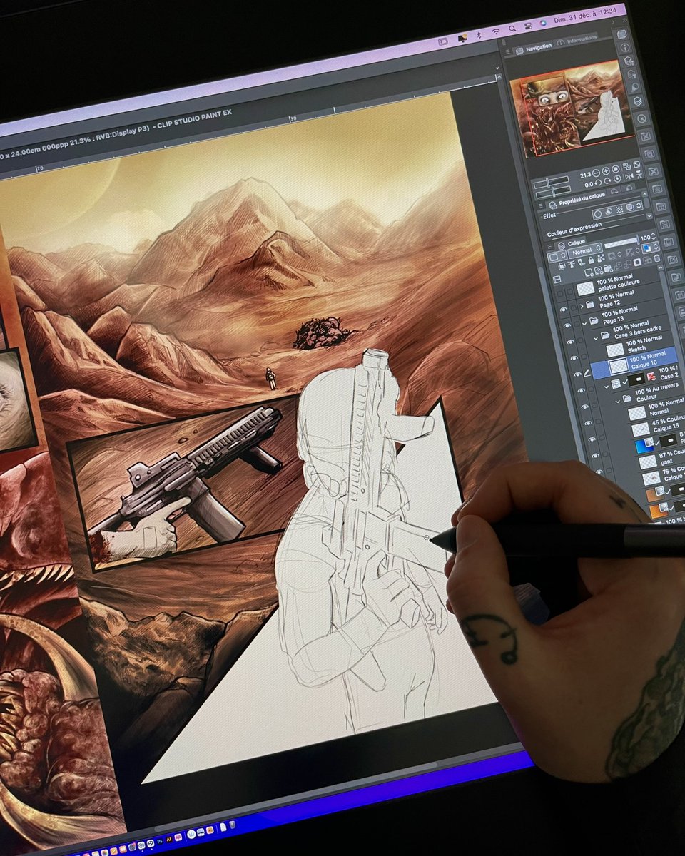ndartwork's tweet photo. Dernier post de 2023 et ça bosse jusqu’au dernier jour de l’année !
Passez un bon réveillon du Nouvel An et à très vite !

#clipstudiopaint #workinprogress #comics #bandedessinee #frenchcomics #bd #comicbooks #comicbook #comicsartist #comicstrip https://t.co/zE7VZSLB8d