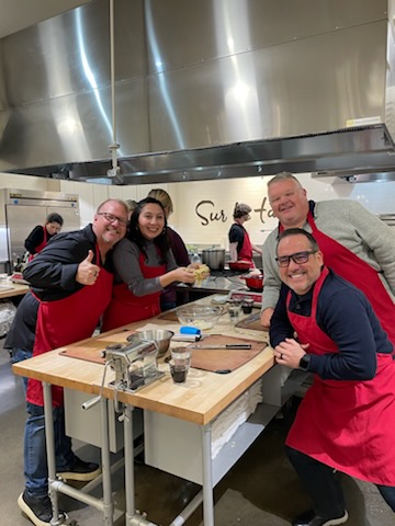 FlyCommuteAir's tweet photo. Now that's a #teambuilding event -- A cooking class, fun, camaraderie, and 2024 goal-setting!  #FunAtWork #C5Family https://t.co/1xchDjoO2j