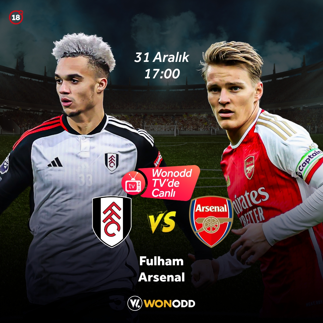 Günün maç keyfini Wonodd ile yaşa! Yüksek oranla kazanmanın keyfini sür! WonoddTV'de #Canlıizle!

Fulham 🆚 Arsenal

Güncel Giriş 🎯 bit.ly/wonoddguncelgi…
Telegram🎯 t.me/wonodd_resmi1

#wonodd #bahis #spor #iddaa #futbol #canliizle #premierlig #arsenal