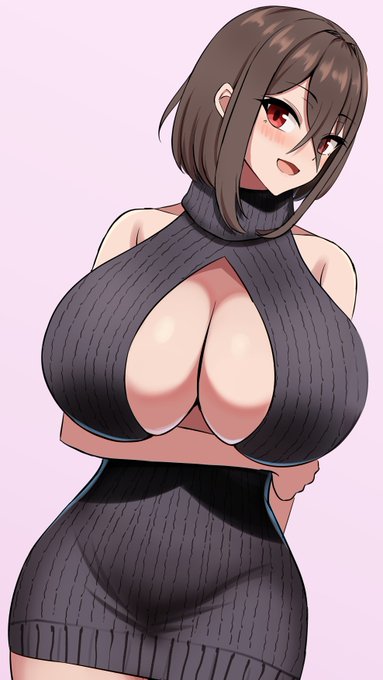 童貞を56すセーターを着た爆乳J◯ 