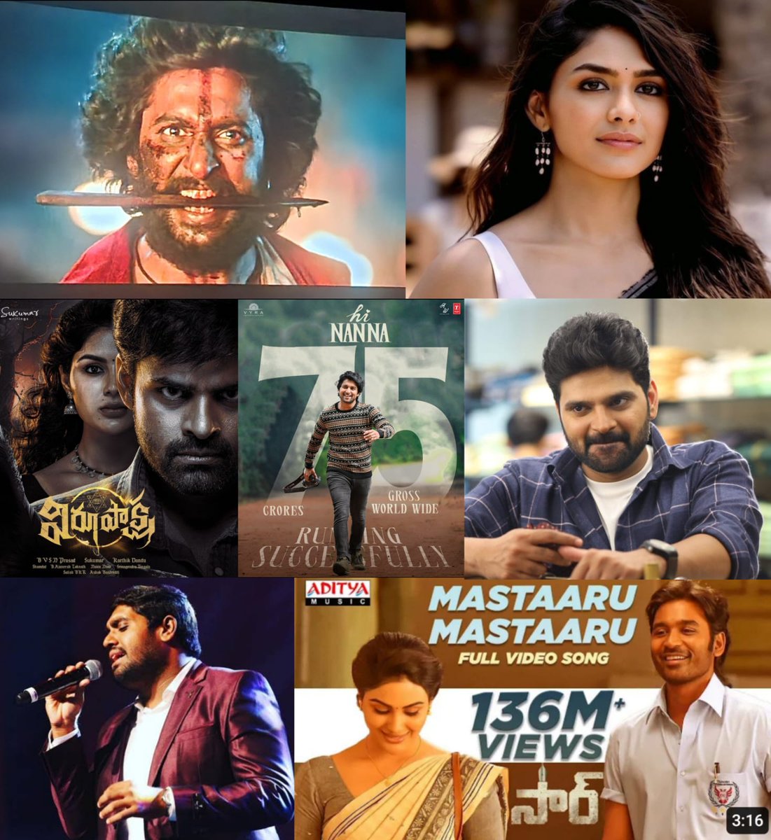 Tollywood - Best Of 2023 Winners Best Actor of the Year - #Nani (#Dasara and #HiNanna) Best Actress of the Year - #MrunalThakur (#HiNanna) Film of the Year - #Virupaksha and #HiNanna Entertainer of the Year - #Sreevishnu (#Samajavaragamana) Music director of the Year -…