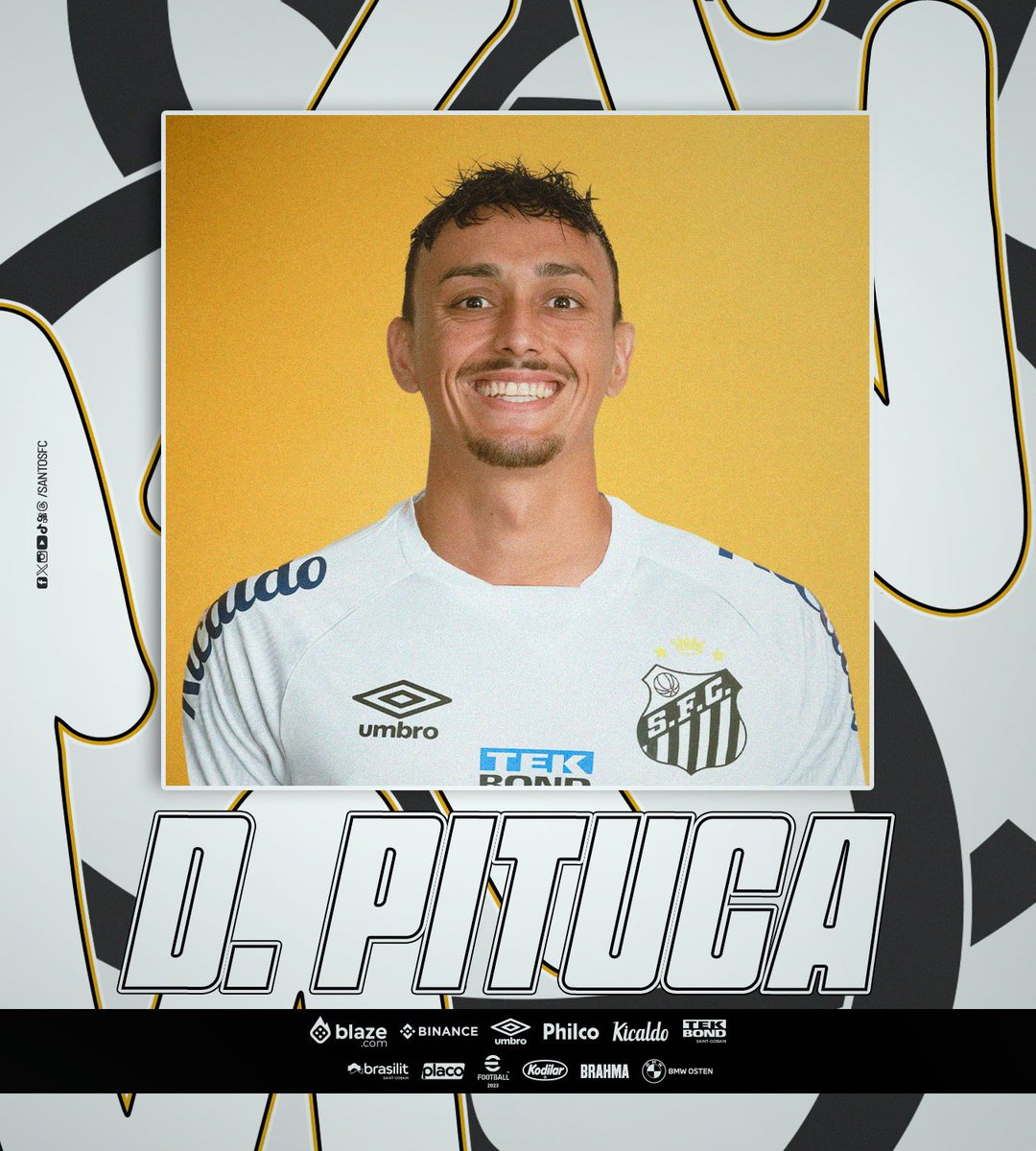 DiarioGols's tweet photo. Santos oficializa a volta do volante Diego Pituca. Contrato até o final de 2027. https://t.co/TkYxhwIKbE