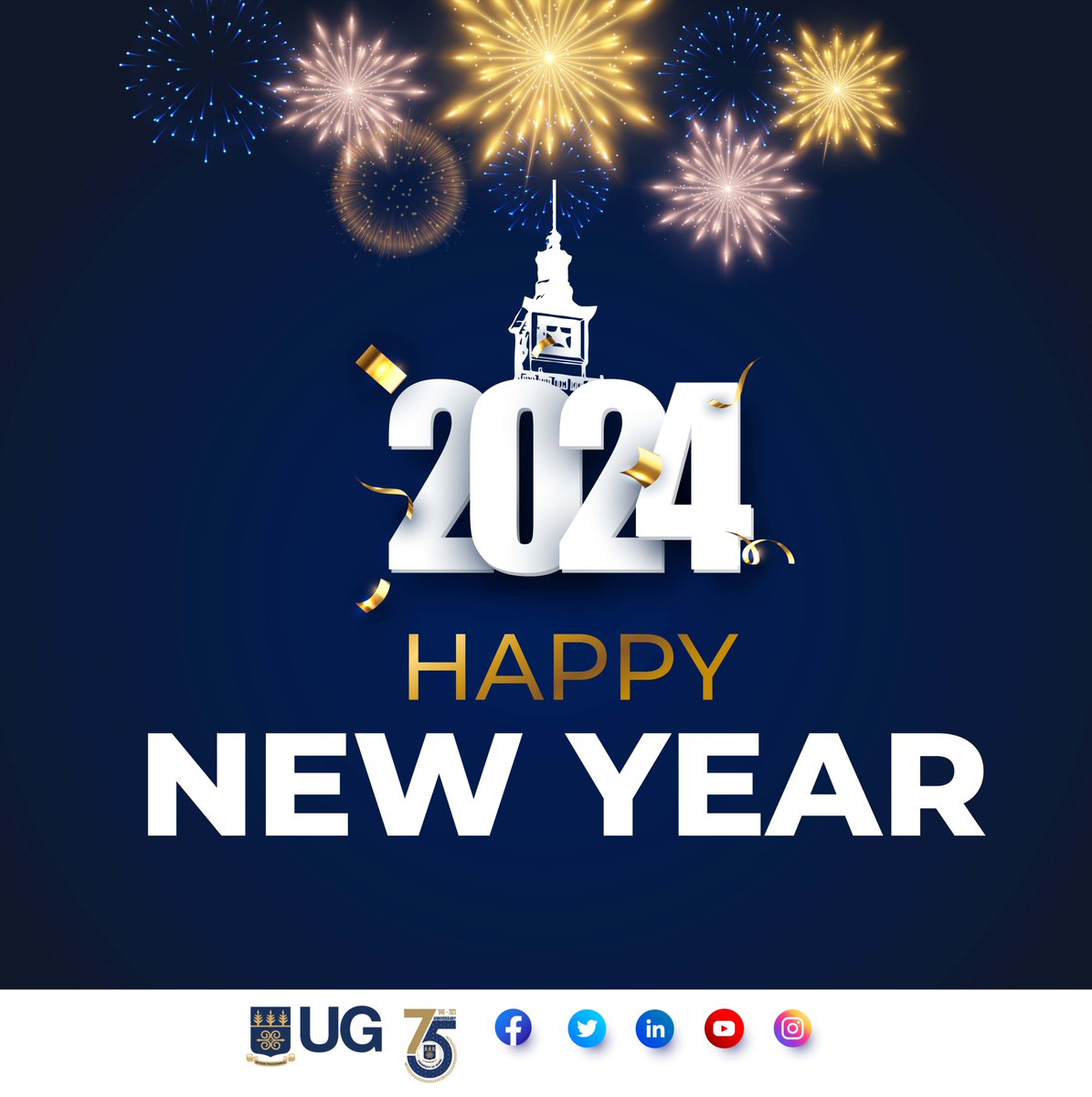 UnivofGh's tweet photo. Happy New Year!

#IntegriProcedamus
#UGIS75 https://t.co/pJEE0b9MIb