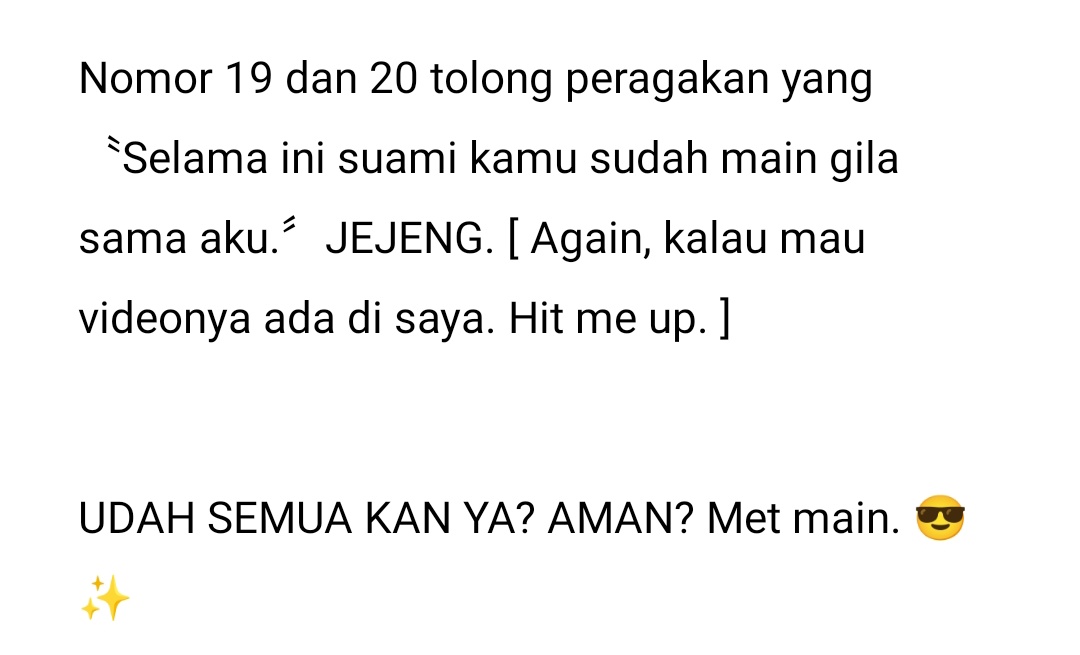 Order. Order. 🗣️