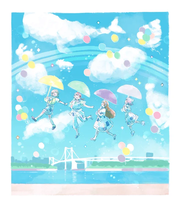 #2023年自分が選ぶ今年の4枚4枚だとなやむ〜〜青い絵ばかり 紅蓮の剣姫はもちろんのこと、今年も色々描かせていただけたりもして本当にしあわせでした 2024年も愛をいだいて生きます 