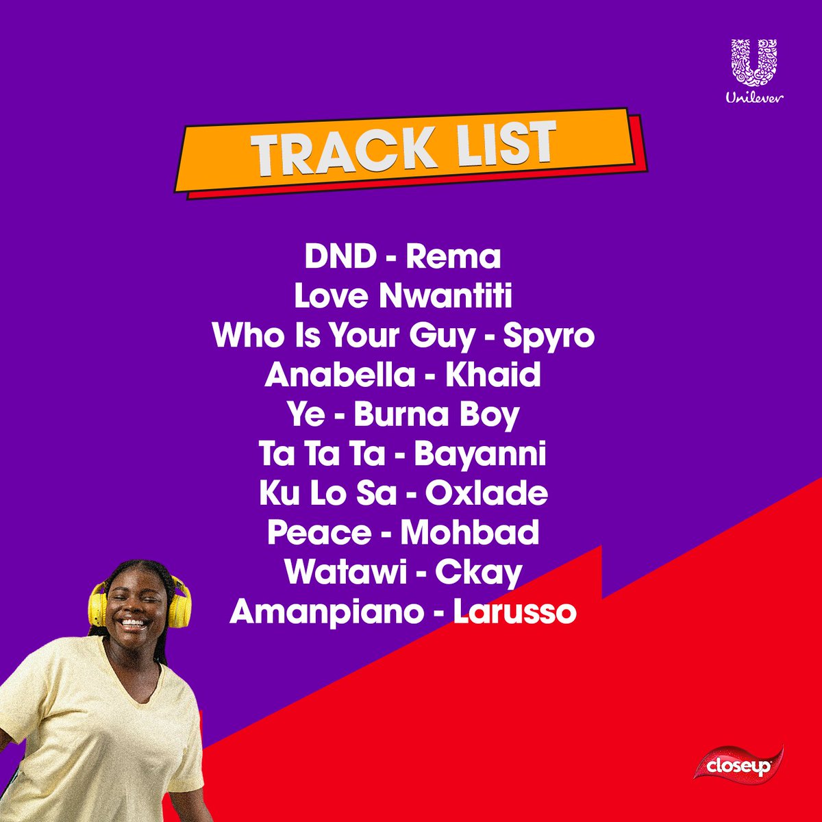CloseupGhana's tweet photo. Your pre-game just got lit!
Set the perfect vibe for your enjoyment moments with this carefully curated latest and vibrant tunes.
Click the link in our bio now, and let us know what you think.
#Closeup #CompleteFreshProtection #CloseupMoveMaker https://t.co/H20sJXC236
