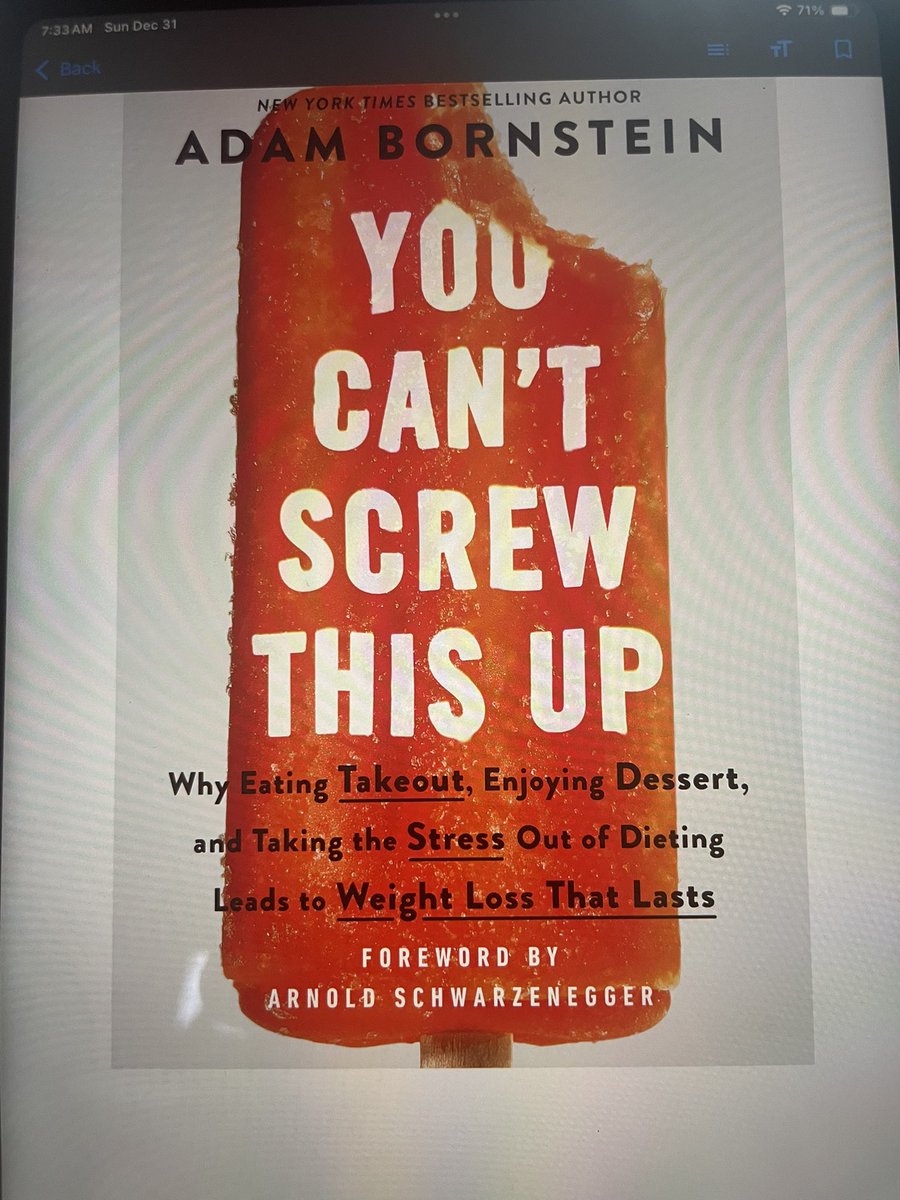 Finished @BornFitness’ “You Can’t Screw This Up.” It is one of the most feasible health books I’ve ever read. 👏🏽