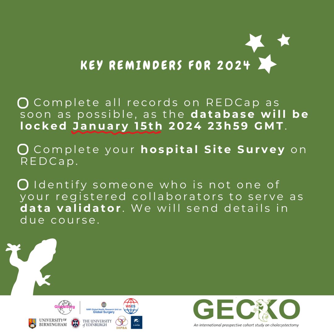 COVIDSurg (@covidsurg) on Twitter photo Wishing you all a Happy New Year ππ₯
<a href="/gecko_study/">GECKO Study</a>βs success is a testament to the teamwork and collaboration of this π network.
Weβre so grateful for your dedication and efforts π₯Ή
Here's to a year of shared triumphs! May we continue taking <a href="/gecko_study/">GECKO Study</a> further π¦πͺ Wishing you all a Happy New Year ππ₯
<a href="/gecko_study/">GECKO Study</a>βs success is a testament to the teamwork and collaboration of this π network.
Weβre so grateful for your dedication and efforts π₯Ή
Here's to a year of shared triumphs! May we continue taking <a href="/gecko_study/">GECKO Study</a> further π¦πͺ