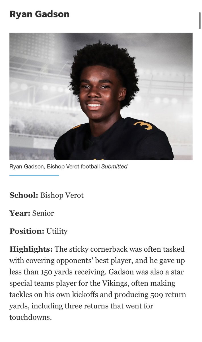 Blessed to be named First team All Area!!