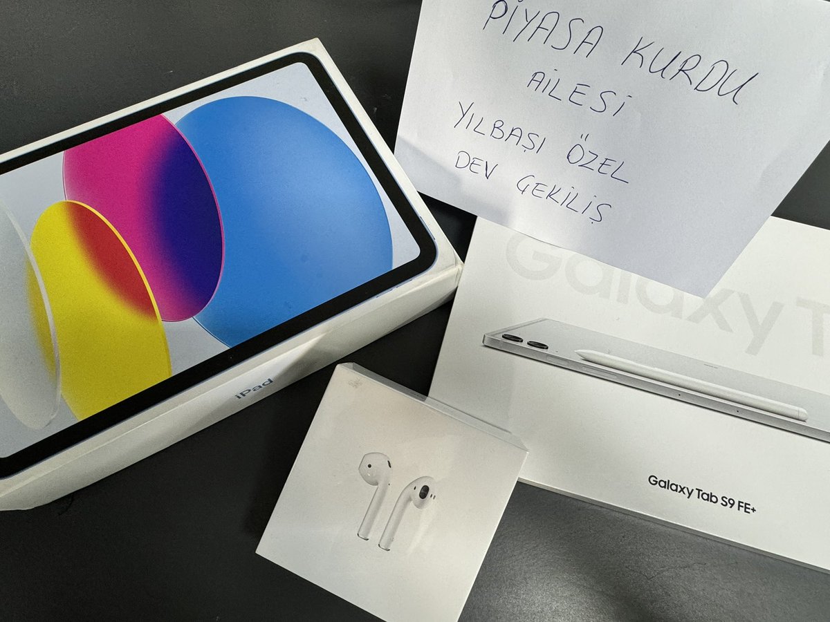 🧑‍🎄YILBAŞI ÇEKİLİŞİ

📱1 KİŞİYE Ipad pro 2023  
🎧1 KİŞİYE Airpods
⌨️1 KİŞİYE Galaxy tab s9fe+

Yapmanız Gerekenler 
✅Beni takip et 
✅Telegram grubuma katıl
✅RT-BEĞEN
✅2 ARKADAŞINI ETİKETLE

t.me/+s0p8C8ThEYs0Y…

 2 OCAK 2024 Tarihinde açıklanır.