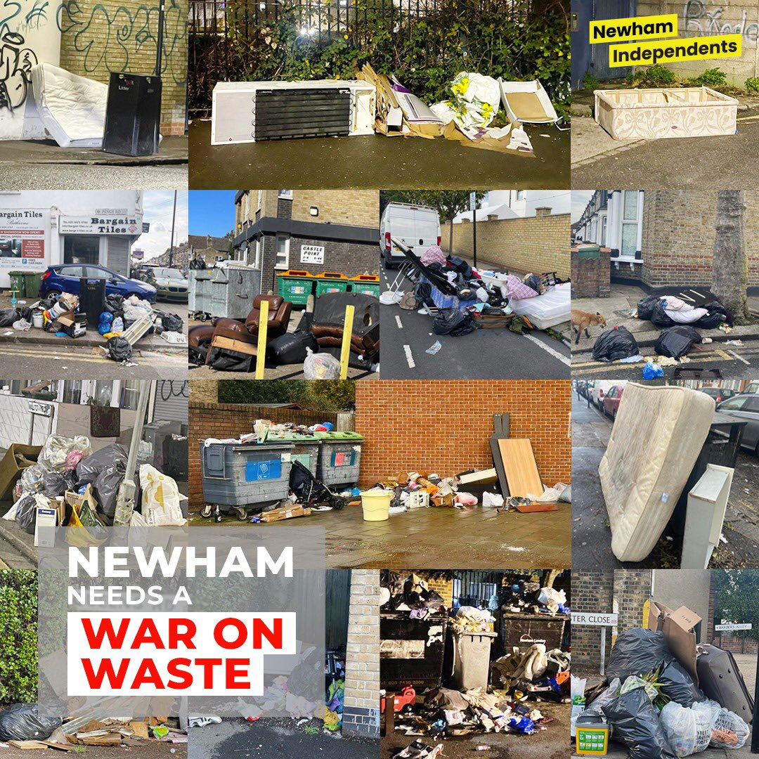 As 2023 draws to a close Newham’s streets have never been in such an awful state.

Mayor Fiaz & James Asser have completely failed in their duty to clean up the borough.

Our question is, how much longer does Newham have to endure their ineptitude?

In 2024 we need a #WarOnWaste