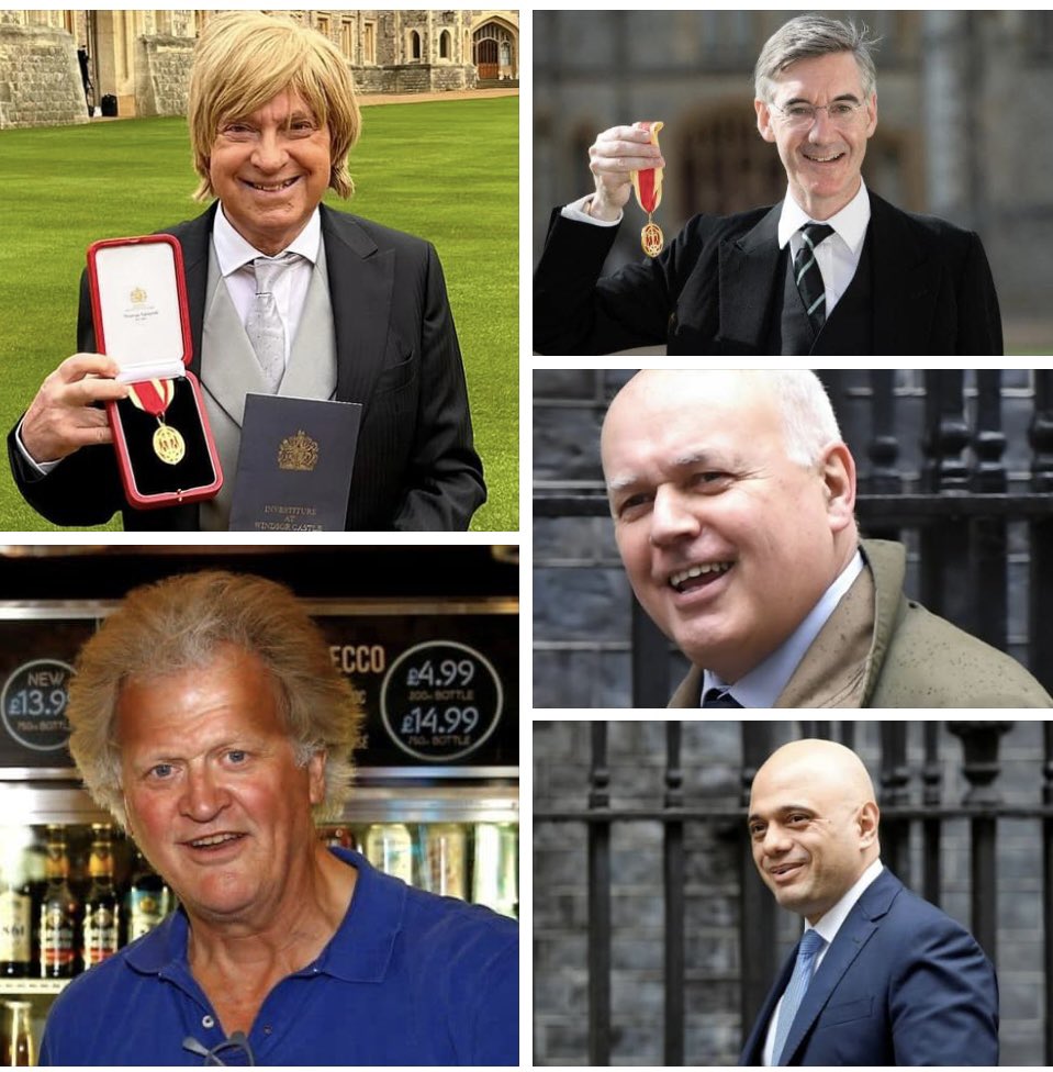 Ask yourself this question: What have these ‘men’ done to deserve knighthoods? SERIOUSLY! @Mike_Fabricant @Jacob_Rees_Mogg @MPIainDS @sajidjavid #ToriesCorruptToTheCore #ToriesDestroyingOurCountry