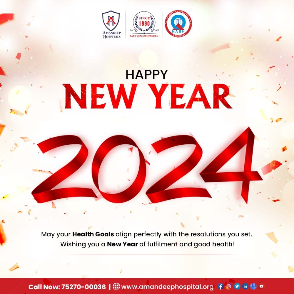 🎉🌟 Ringing in 2024 at Amandeep Hospital! Wishing you a year filled with good health, joy, and prosperity. Here's to new starts and continued well-being!

 #HappyNewYear2024 #AmandeepHospital #NewYearHealth