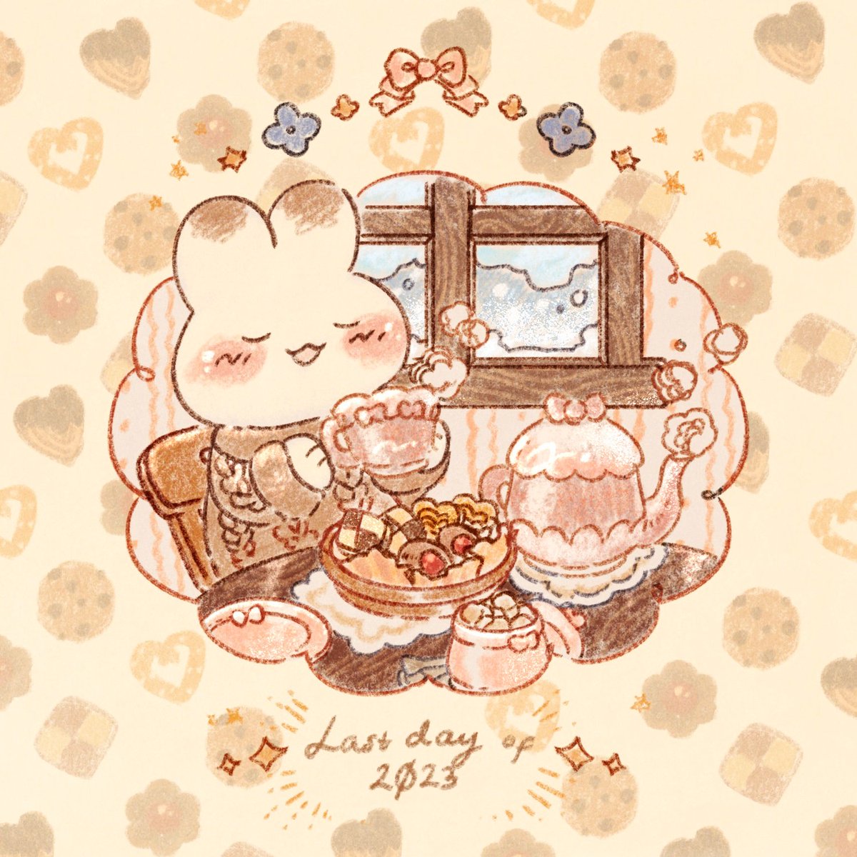 「Enjoy the last day of 2023 with some war」|nao 🍞🍳のイラスト