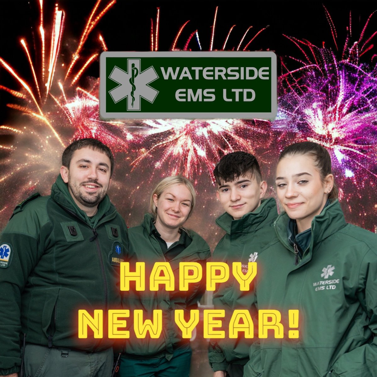 WatersideEMS's tweet photo. On behalf of everyone at #TeamWEMS, I want to say a massive HAPPY NEW YEAR to all of our Clients, Team Members and Followers…

We wish you all a safe and prosperous year.

#Recommended #Trusted #MedicalTeam https://t.co/tuEsWgjvE8