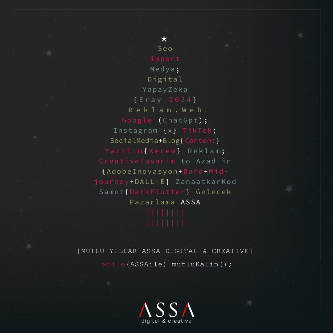 🍀 Sevdiklerinizle birlikte sağlık, mutluluk ve huzur dolu bir yıl geçirmeniz dileğiyle. 

Hoşgeldin 2024. 🎉

{ Mutlu Yıllar } 

#ASSADigitalCreative  #NewYear #YeniYıl