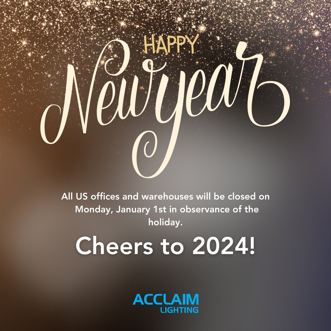 Happy New Year from all of us at Acclaim! 

#ArchitecturalLighting #LightingControls #LightingDesigners #LightingSpecifiers #AcclaimLighting