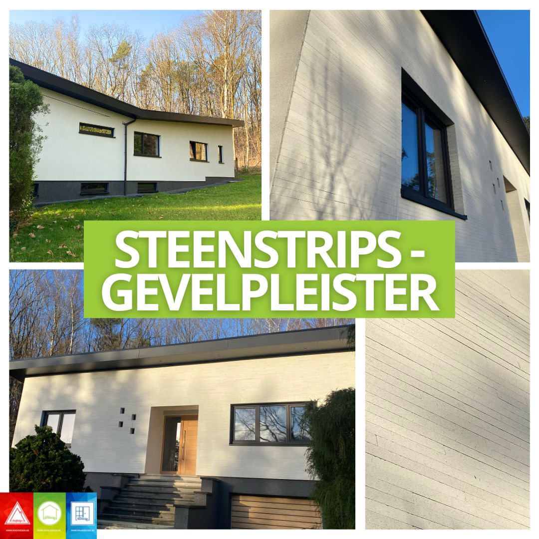 Geveldesign2250's tweet photo. Bij deze woning werd de combinatie van bepleistering en steenstrips gebruikt. je kan kiezen uit een ruime waaier aan kleuren. 

#gevelbekleding #gevelisolatie #gevelwerken #hout #project #geveldesign https://t.co/kHJ4nJMxYw