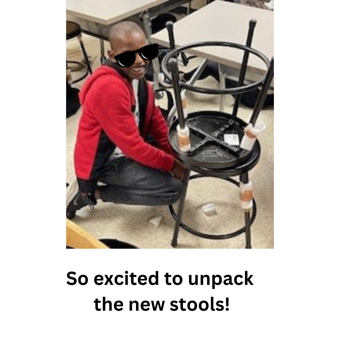 PoirotSCIENCE's tweet photo. Thank you @NOVA_Engineer for your support of our Donors Choose project called "Stools for STEM"!  We are so excited for our new STEM Lab!  @AwtreyVikings @DonorsChoose @STEMcobb https://t.co/cFib7VYadn