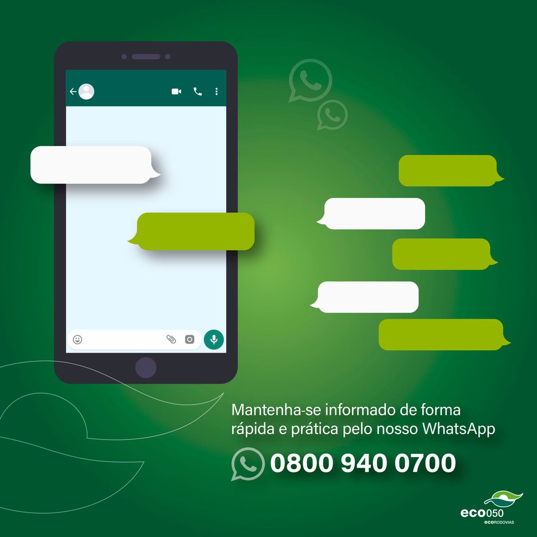 EcoviasMinasGo's tweet photo. Deu pane no carro? Como está o tráfego agora? Tem obras na pista? Essas e outras perguntas são respondidas no nosso WhatsApp! 💚
Qualquer solicitação que precisar, #ChamaAEco
📱0800 940 0700.
#Eco050 https://t.co/FCMyU1Rq0t