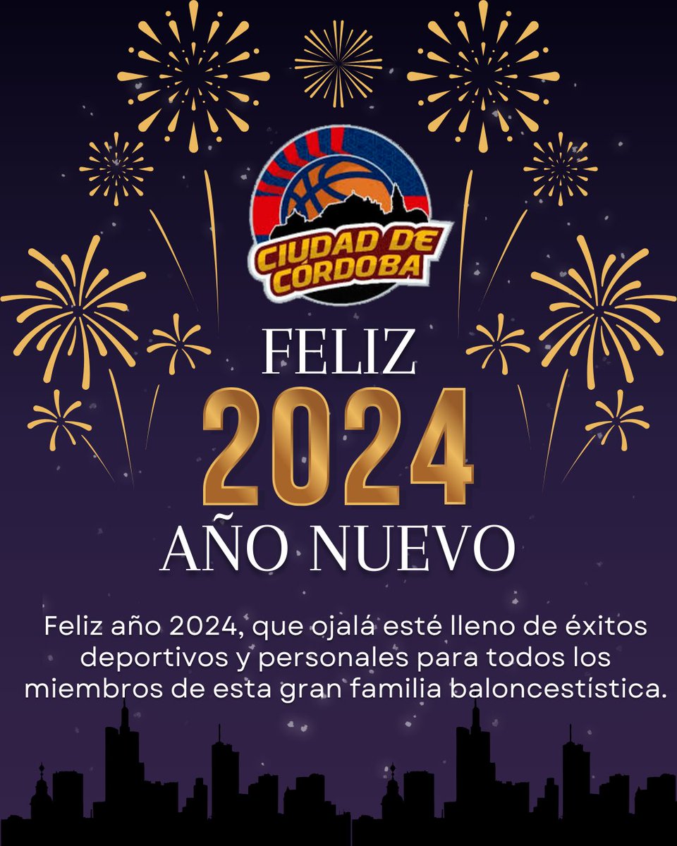 CBE Ciudad de Córdoba te desea una magnífica entrada de año con mucha salud y mucho baloncesto!!