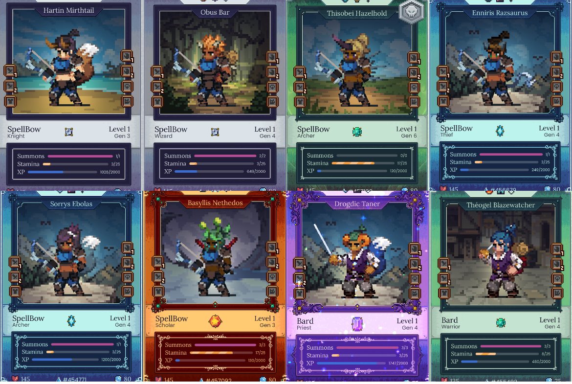Chippy_02's tweet photo. It’s been an awesome week trying for SpellBows with only a couple of misses. Must say I’m pretty happy with the results. Happy New Year 🎉🥳
@DeFiKingdoms #jewel #Crystalvale #SpellBow https://t.co/6pP1JdIrU7