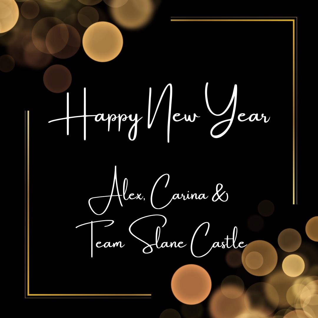 We would like to wish everyone a very Happy New Year from Alex, Carina & team 🥳 We would like to take this opportunity to thank our amazing staff, customers, wedding parties & event organisers for joining us this year. We look forward to 2024. See you next year #SlaneCastle
