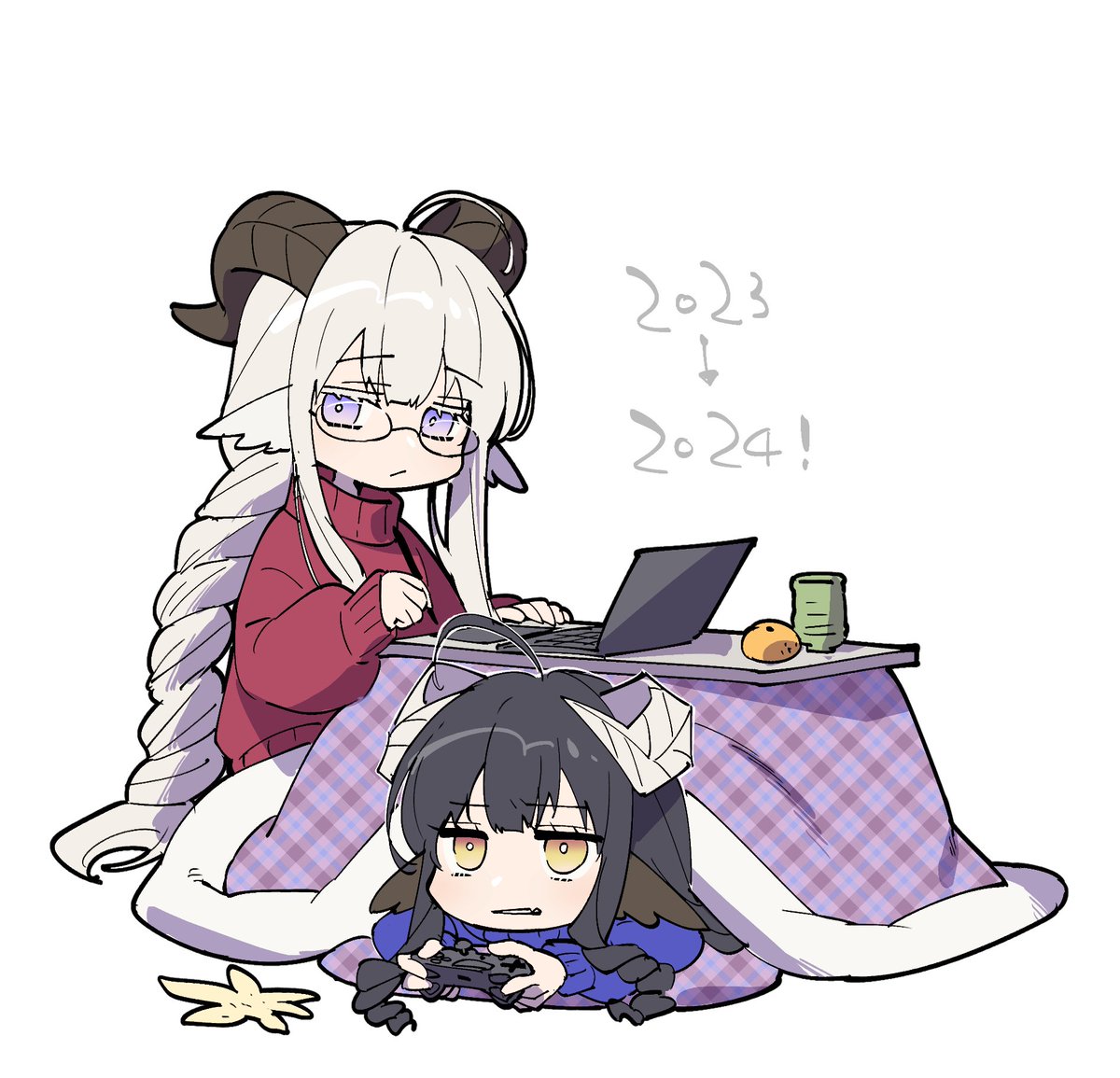 「セーターなのに色のせいでジャージにしか見えんセーターです 」|三瀬ゆづき❤️💙のイラスト