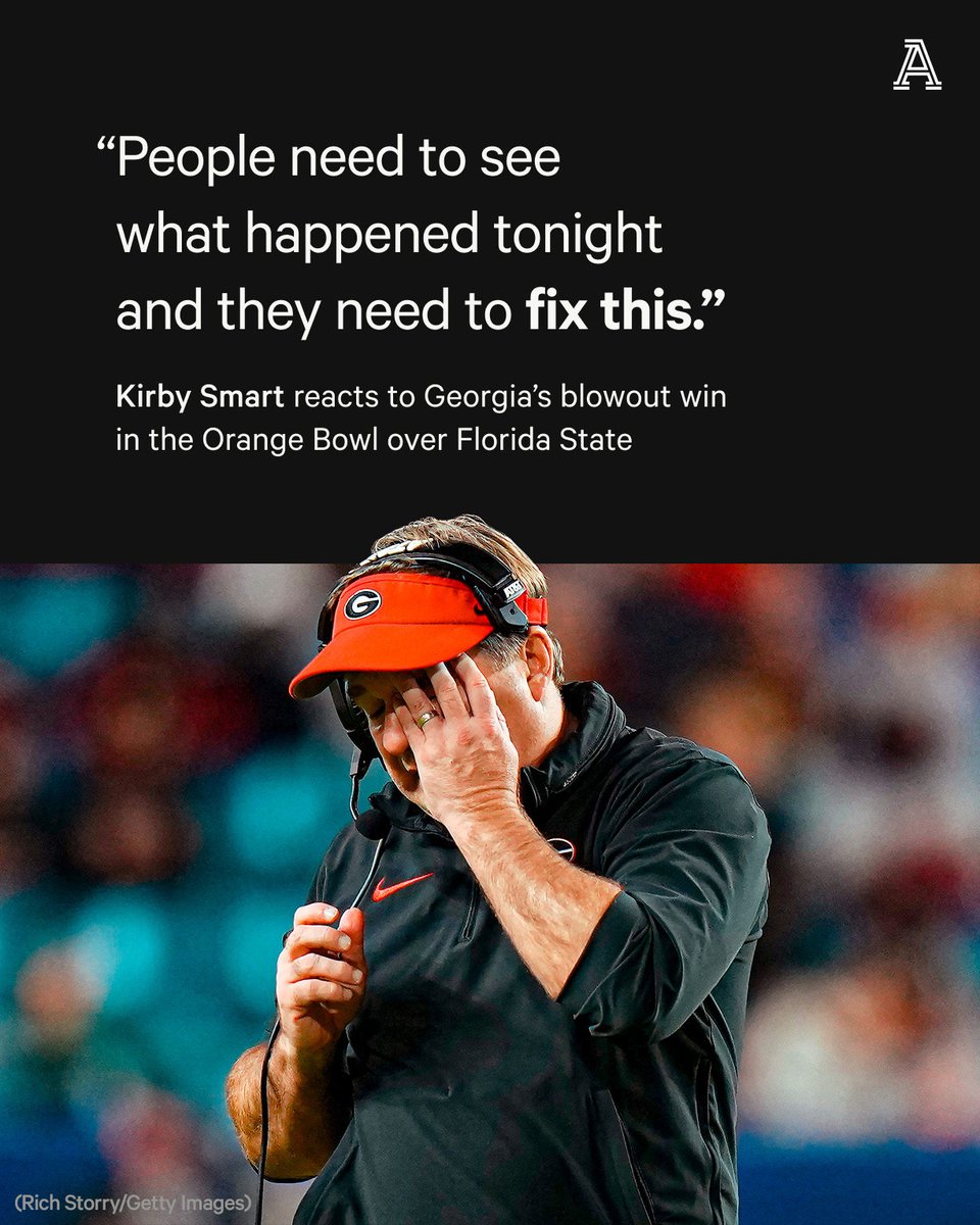 A 63-3 Georgia rout of a decimated Florida State was an embarrassment for college football, writes @SethWEmerson. The expanded Playoff is going to be great. It’s good for the sport. What we saw in the Orange Bowl Saturday was not ⤵️ theathletic.com/5170615/2023/1…