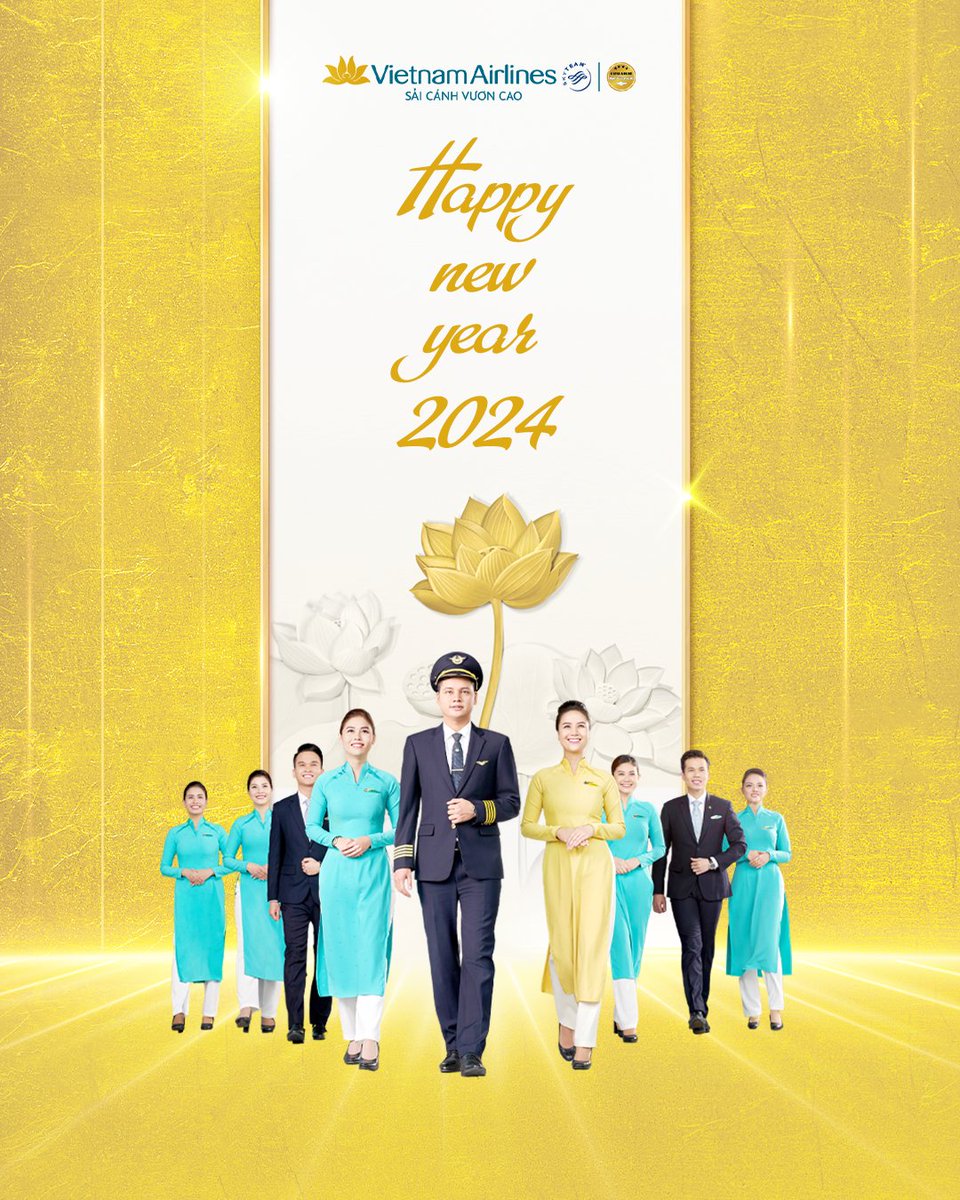 HAPPY NEW YEAR 2024 
LET'S 'FLY HIGH' WITH VIETNAM AIRLINES!    
🧧 Happy New Year 2024! Buckle up for the ride and let's 'fly high' together with Vietnam Airlines!
#VietnamAirlines #4StarAirline #HappyNewYear #2024