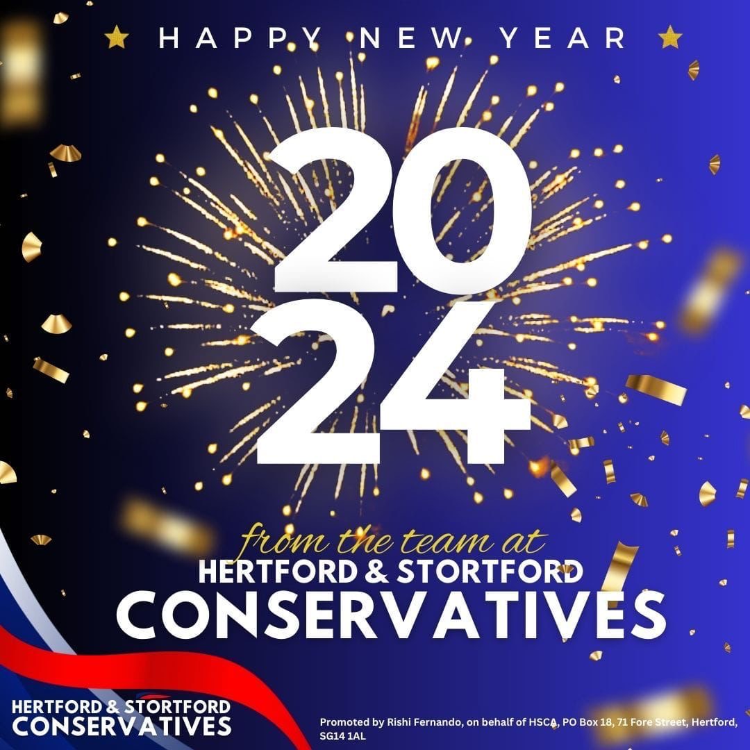 🎆 Hertford & Stortford Conservatives wish you a Happy New Year 🎇