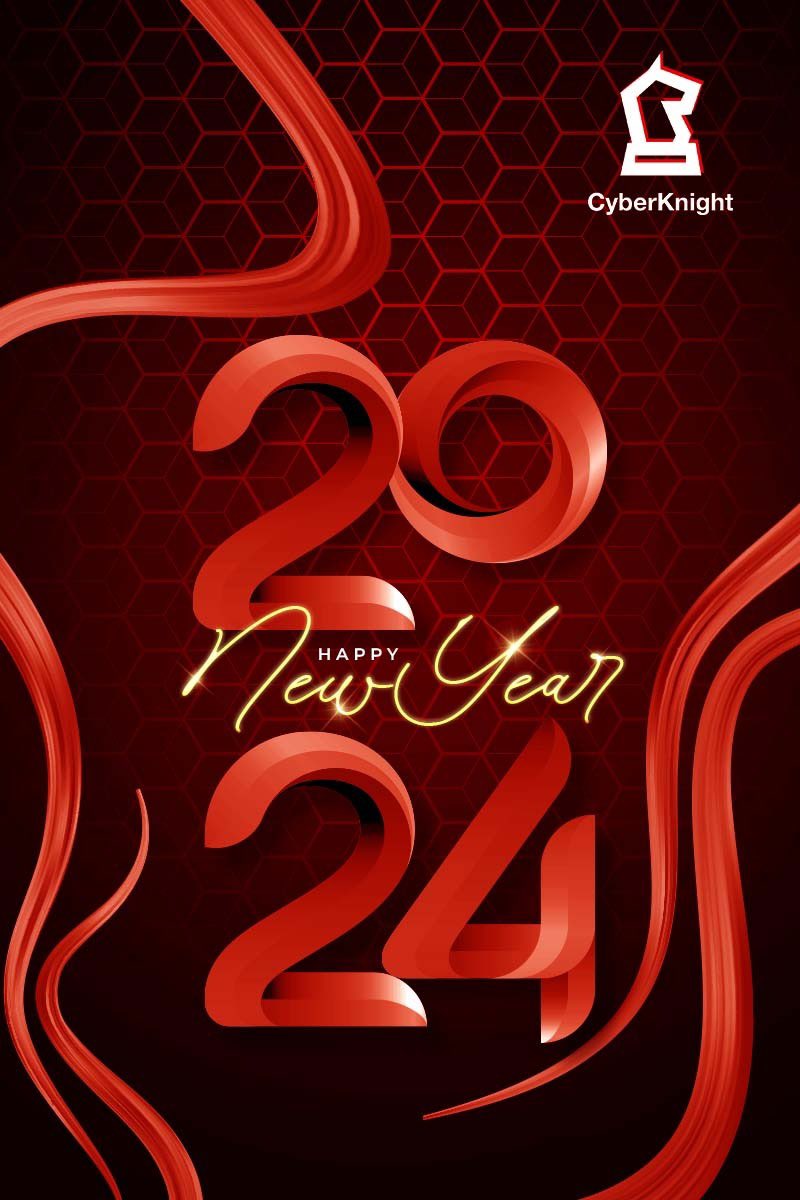 CyberKnightME's tweet photo. Embracing the dawn of #2024 with gratitude for the milestones achieved and enthusiasm for the journey ahead. We wish you a year filled with growth, resilience, and extraordinary success! Happy New Year 2024 from all of us at #CyberKnight! 🎉🌟 #NewYear2024 #CybersecuritySuccess https://t.co/hXz45MPqJB